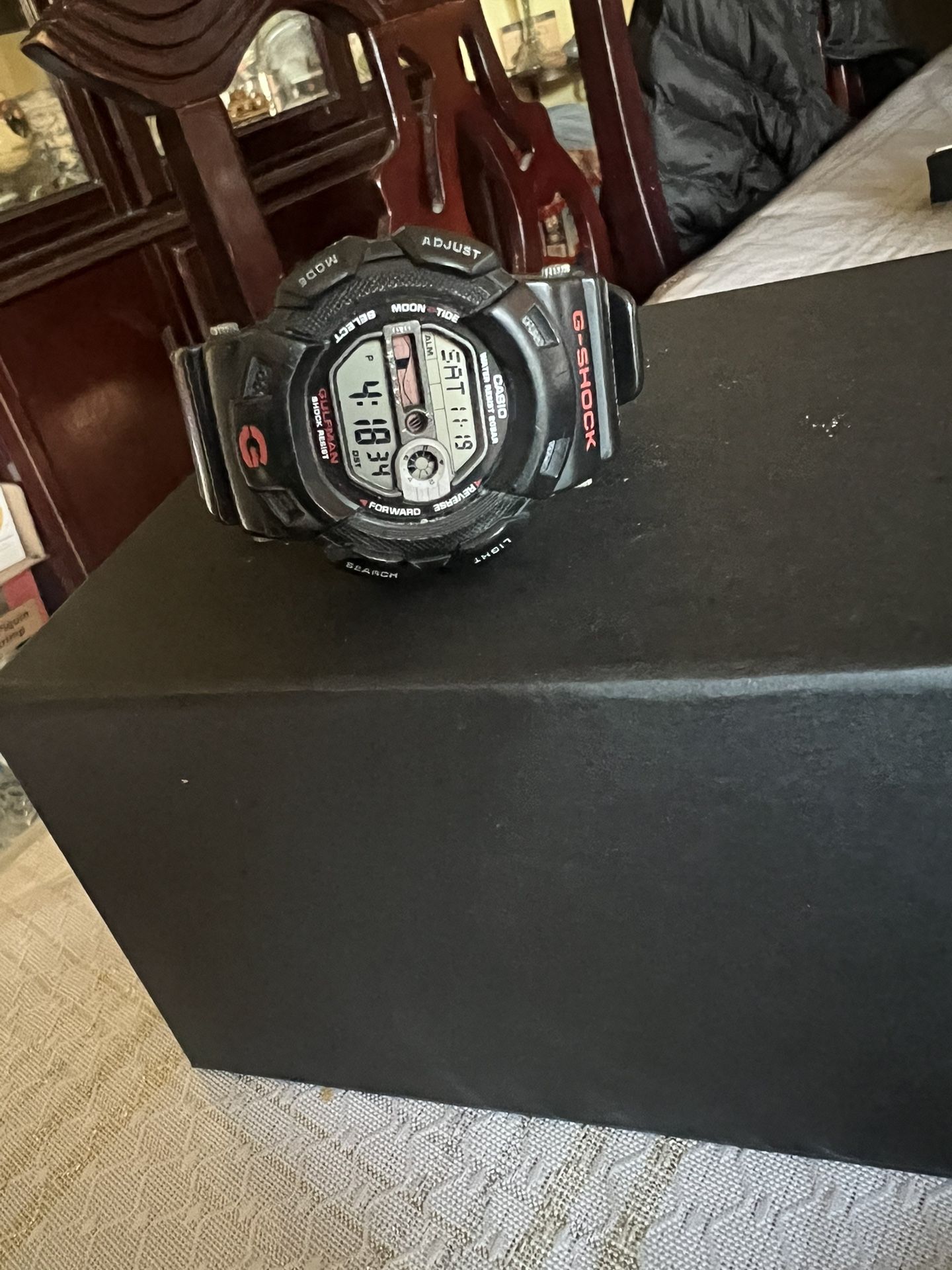 Casio G Shock G-9100 Gulfman Moon Phase  And Tide Graph Awesome Condition 