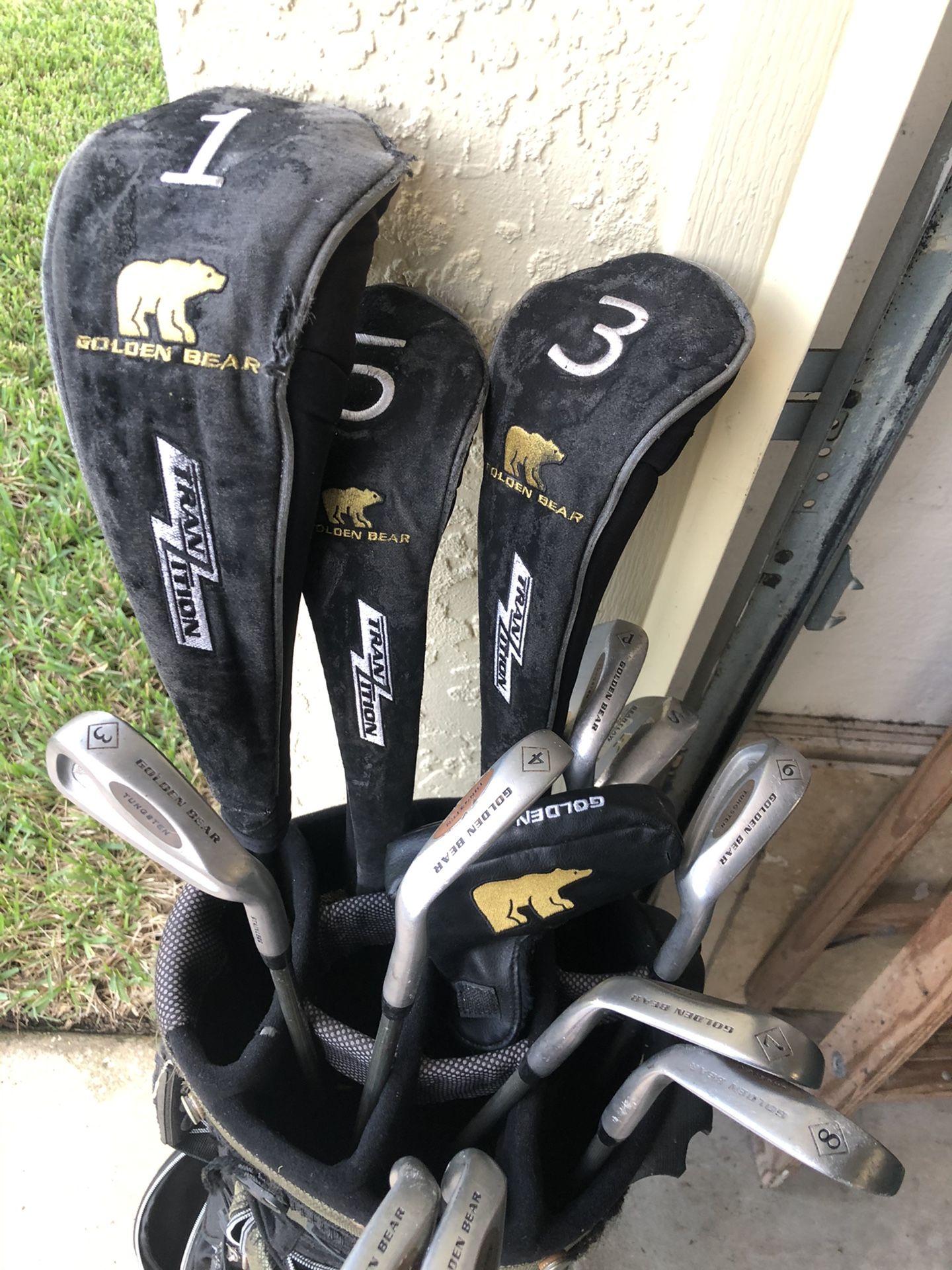 Golf clubs Golden Bear tungsten 39 PW SW putter and 3Woods for Sale in Zephyrhills, FL OfferUp