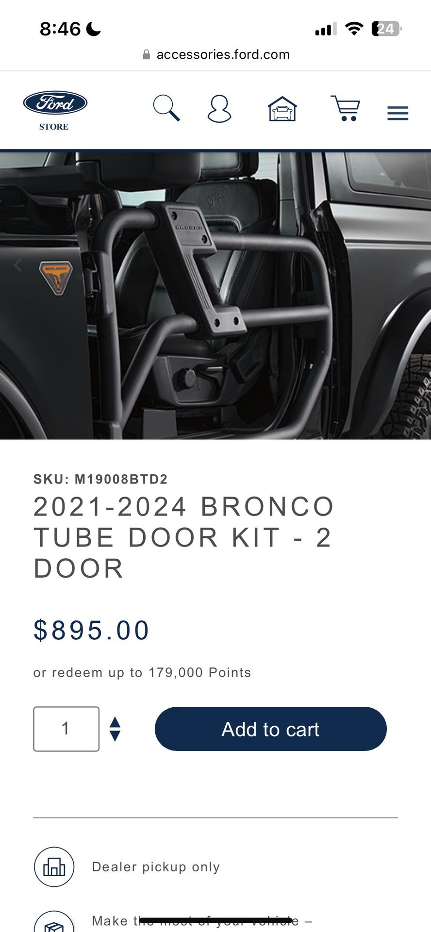 Bronco Tube Door Kit 