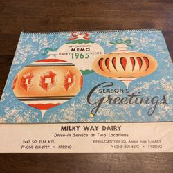 Vintage Fresno California 1960s advertising calendar