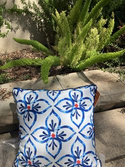Pier 1 Imports Blue & White Decorative Throw Pillows – New in Original Packaging (Set of 3) $95