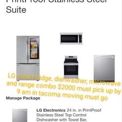 LG Kitchen Appliance Combo Moving Must Sell By 9am Thrusday