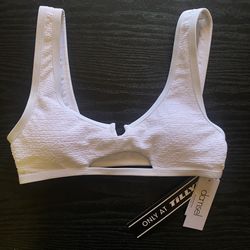 Tilly’s White Bikini Top NWT NEVER WORN Cute