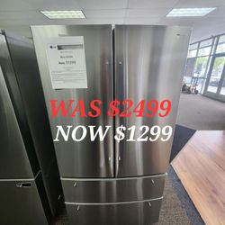 23 Cu. Ft. 4 Door Refrigerator With Internal Water Dispenser In Printproof 