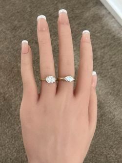 14KT F-VVS2 2.01CTW Lab Diamond East West IGI Certified Ring 