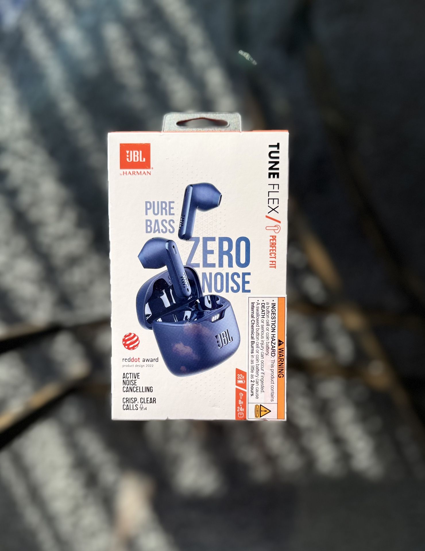 JBL Tune Flex Wireless Bluetooth Earbuds Headphones Blue New Sealed