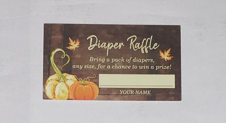Baby Shower Diaper Raffle Coupon