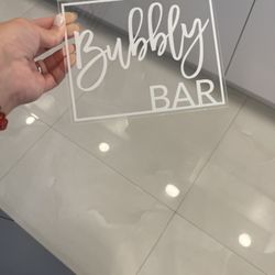 Bubbly Bar Sign 