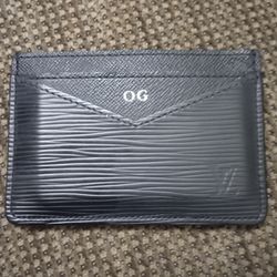 Authentic Louis Vuitton Black Card Holder Wallet (Black) for Sale in