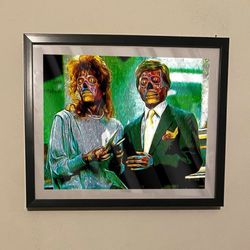 Custom Art Piece of the Cult Classic Film They Live in black Frame