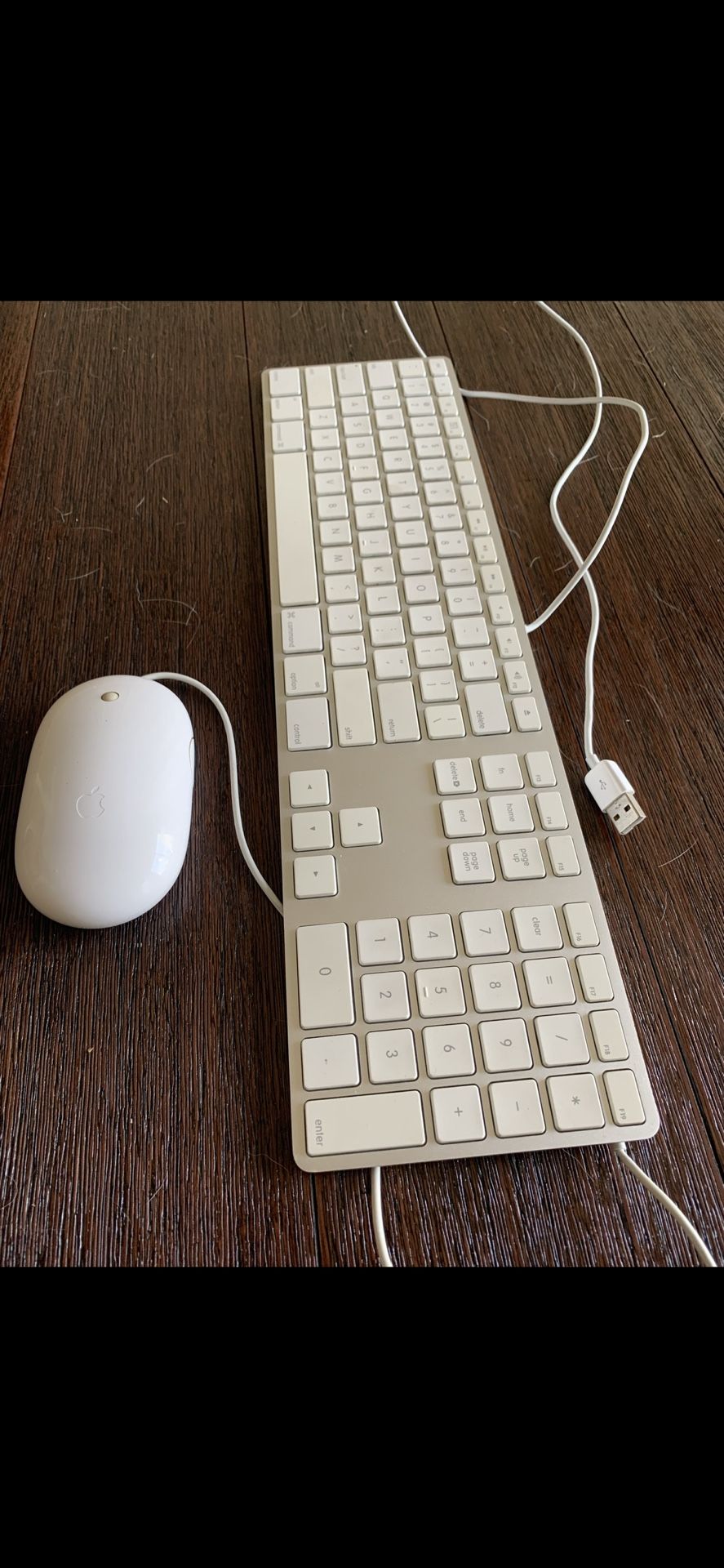 Apple A1243 Slim Aluminum Keyboard white Wired USB - Includes Apple mouse