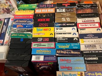 VHS MOVIES — $5 EACH — BUY 2, GET 1 FREE!