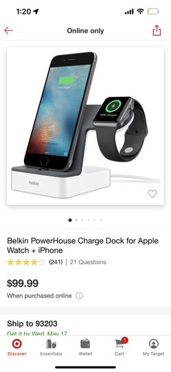 New Belkin Powerhouse Charger Dock Watch & iPhone