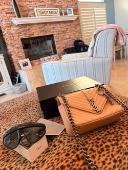 Purse and sunglasses