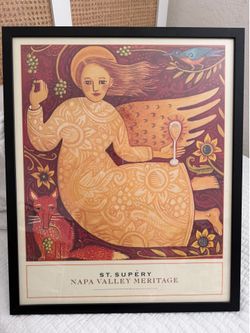 Custom framed  artwork  St. Supéry Napa Valley Meritage design