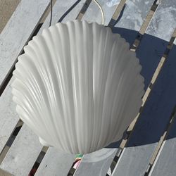 Retro Art Deco Inspired Shell Wall Light – NOS Opal Glass Sconce