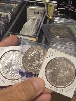 1886/87/88 P Morgan Silver Dollars