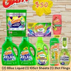 LARGE Gain LAUNDRY Detergent Household Dish Soap Febreze Mr Clean BUNDLE SALE 🔥