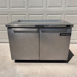 Continental Refrigerator 2-Door Sandwich Prep Table | Commercial Stainless Steel Undercounter | Mode