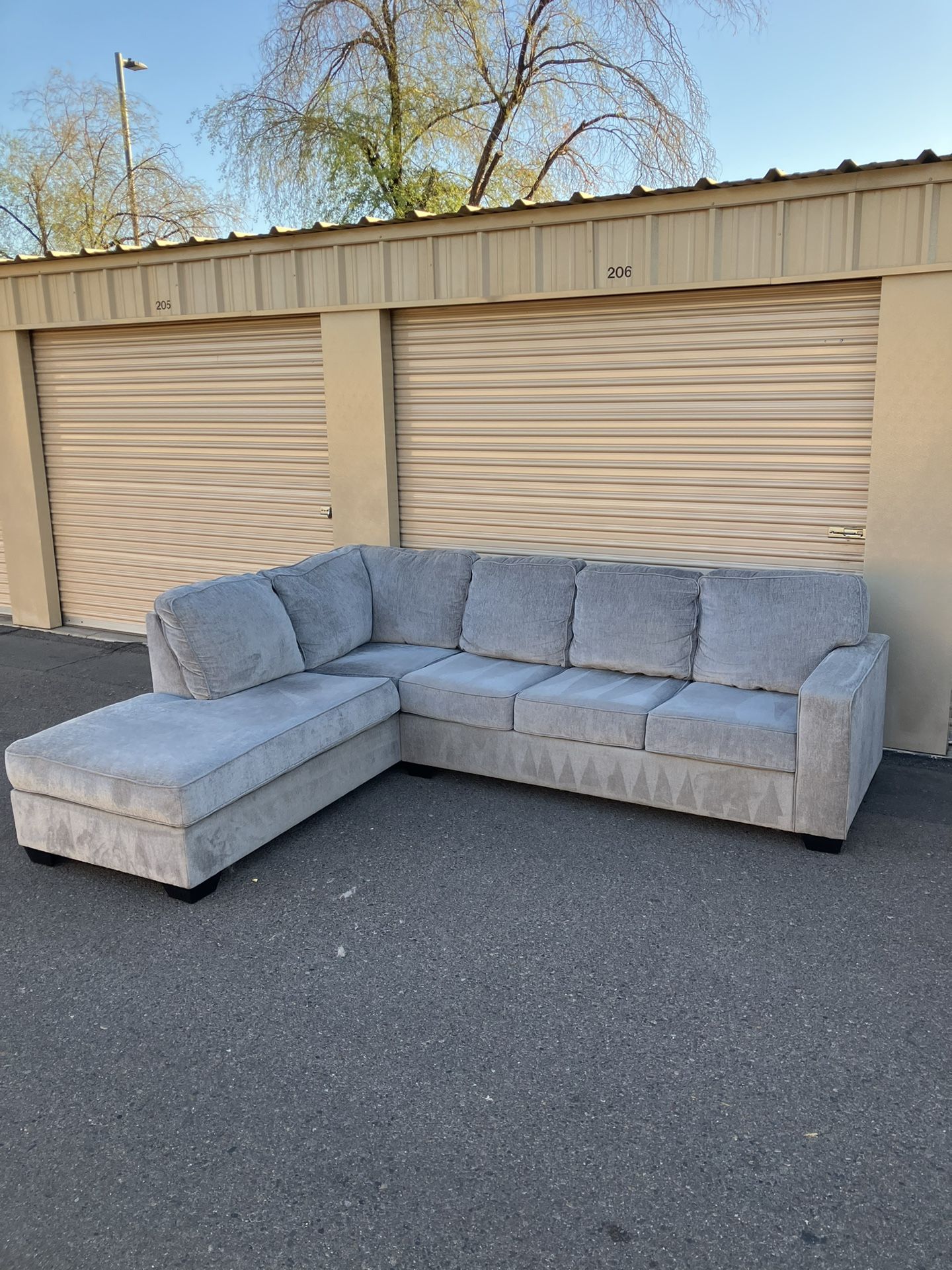 Gray Sleeper Sectional - Free Delivery 