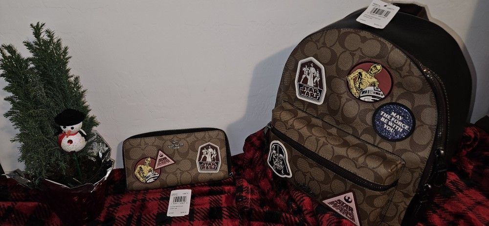 COACH, Star Wars Back Pack & Matching Wallet-New