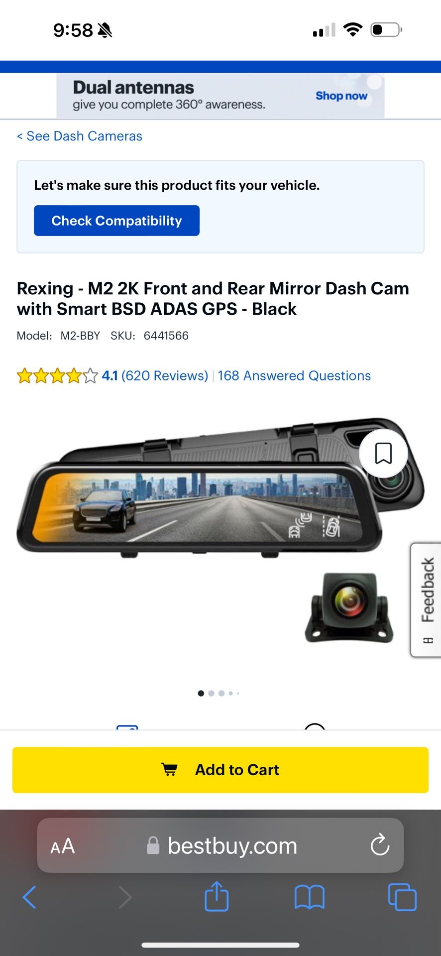 Rexin Rear miror Dash Cam