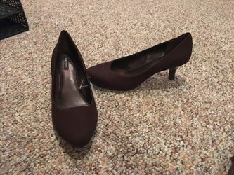 LADIES DARK BROWN SUEDE ALEX MARIE PUMPS