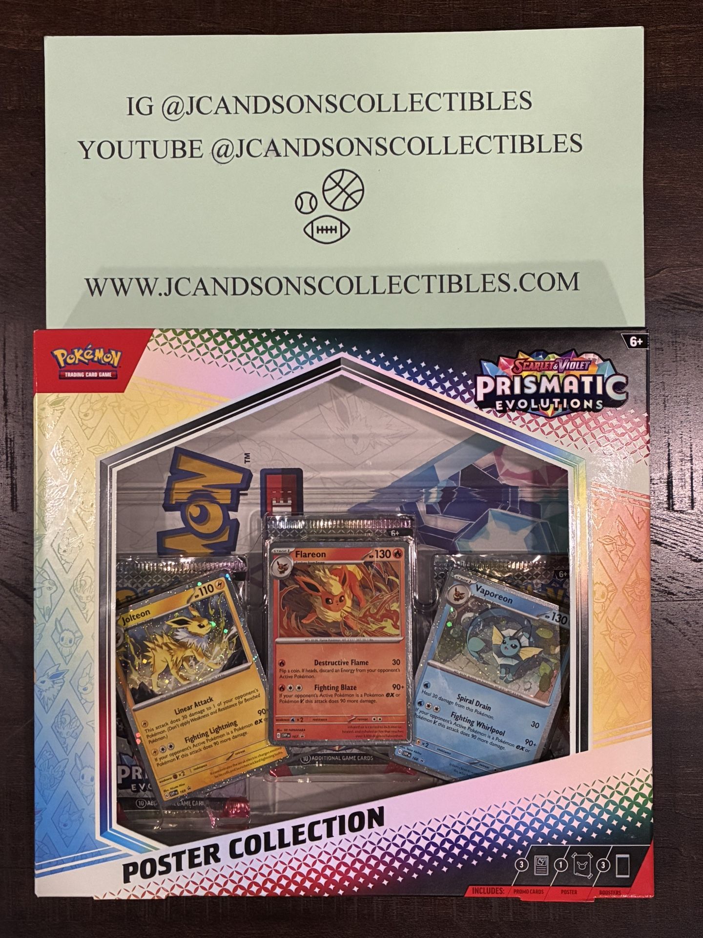 Pokemon TCG SV8.5 Prismatic Evolutions Poster Collection Box Factory Sealed