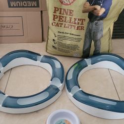 Cat Toys, Litter and Bowl