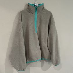 Fear Of God Essentials Seal Polar Fleece Half Zip Sweatshirt MEDIUM FOG Jacket