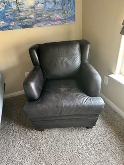 Dark Espresso Leather Accent Chair