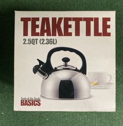 Tools Of The Trade 2.5 Qt. Whistling Tea Kettle with Tempered Glass Lid