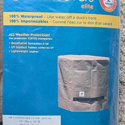 New Duck Covers Elite Round AC Cover - 34" Dia x 30" H