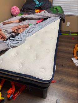 Twin mattress and frame