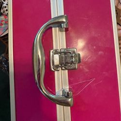 Pink sectional makeup case