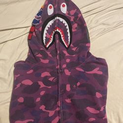 Purple Bape Hoodie Size XL