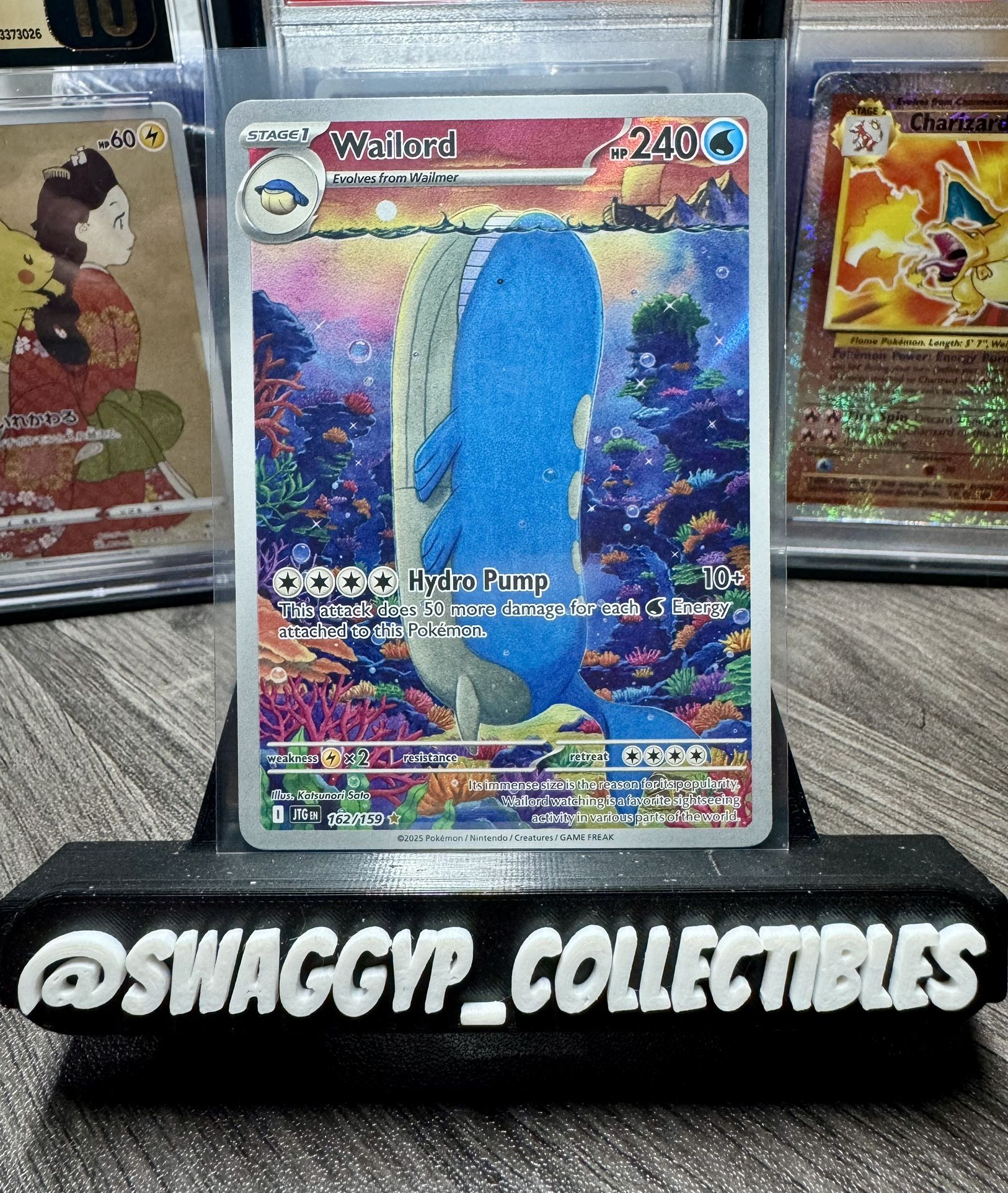 ◓Wailord 162/159 Journey Together - Pokémon TCG Illustration Art Holo Rare*NM◓