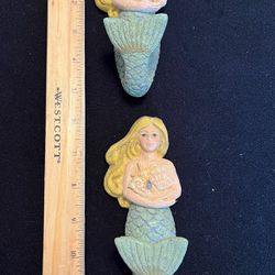 Mermaid Wall Hook, 5”, By Widest Cannon Falls. Sold As A Set