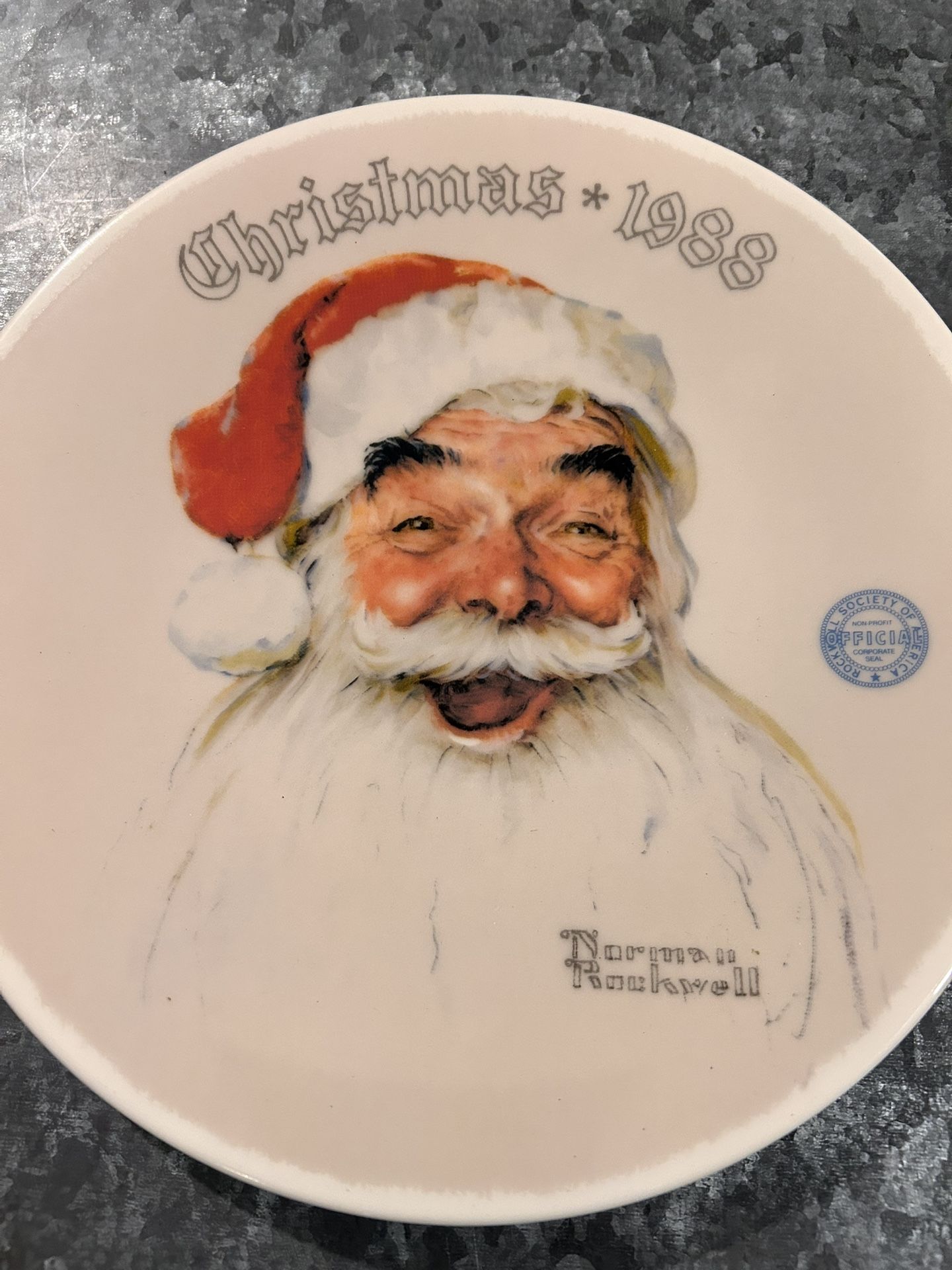 Authentic Vintage Norman Rockwell ‘Santa’ Plate