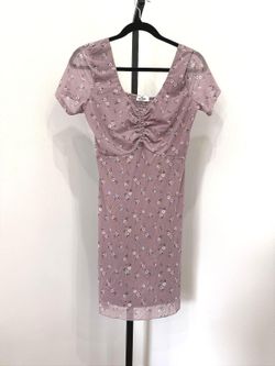 Hollister Medium Floral Print Ruched Front Dress