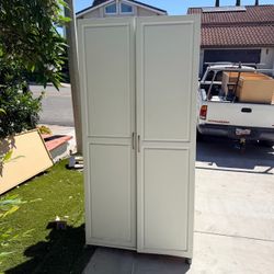 White Storage Cabinet Close evenly 4 Shelves IKEA