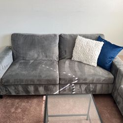 Velvet Loveseat Couch