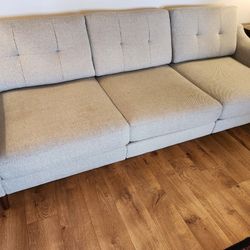 Burrow mid-century style "Nomad" sofa. 