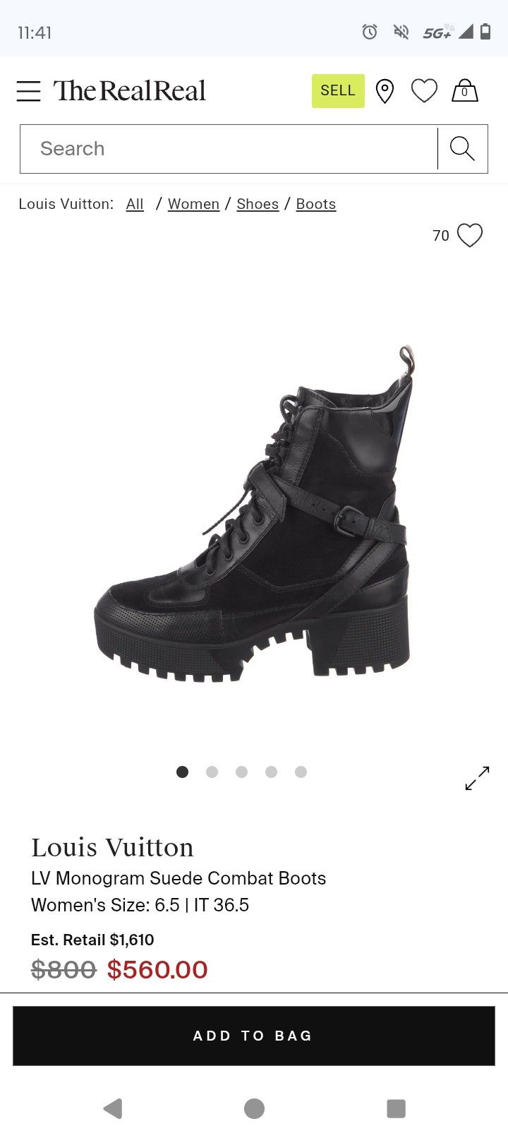 LOUIS VUITTON Laureate black suede harness combat desert boots