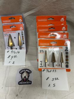 Harbor freight, Warrior titanium step drillbit