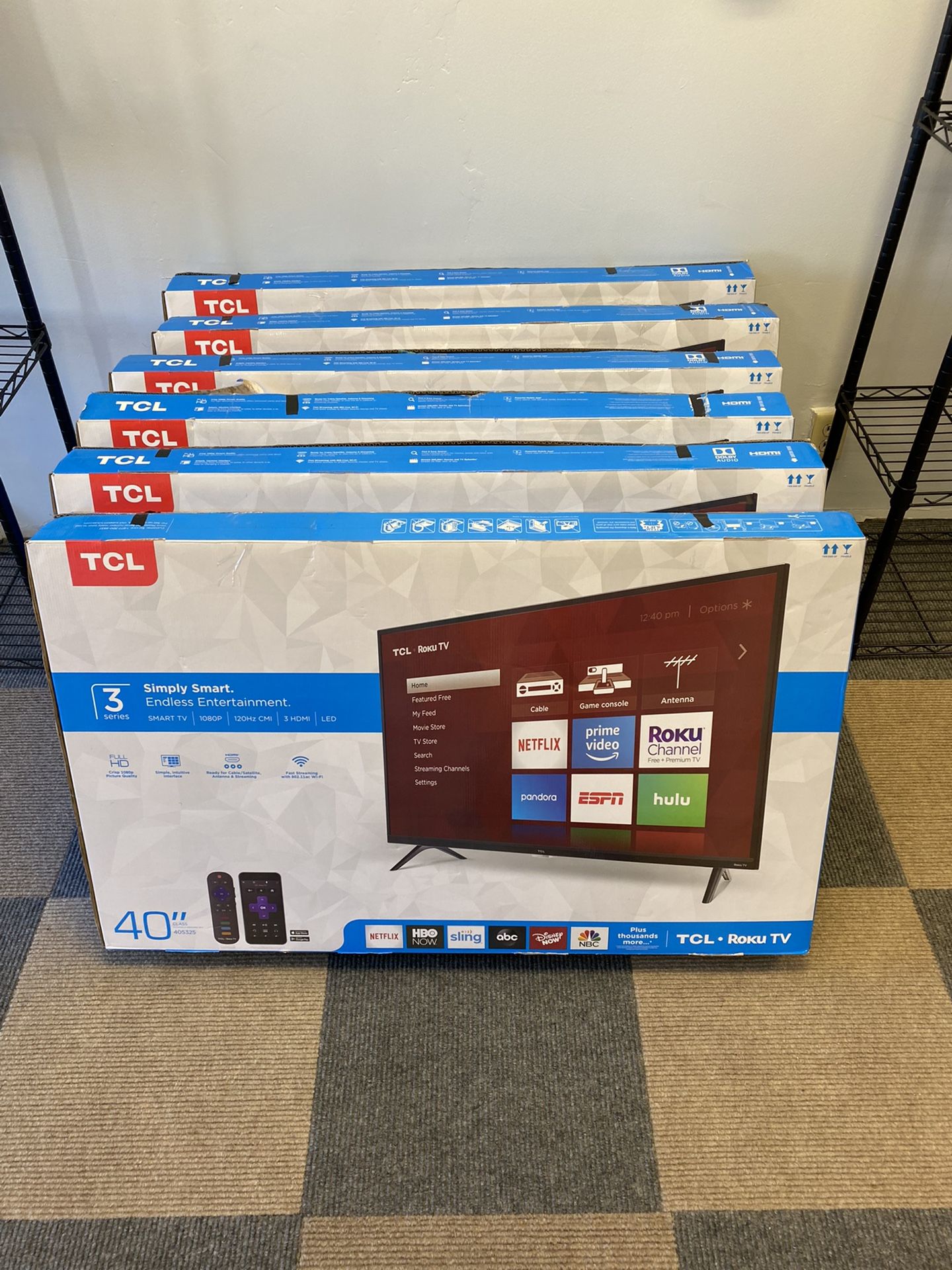 Three 40inch Smart TVs Left