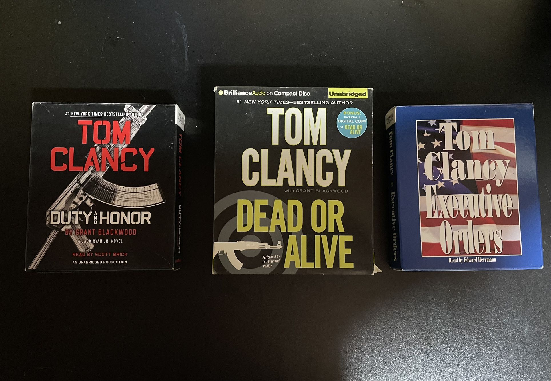 Tom Clancy's Audio Cd Book Lot Of 3. Duty And Honor, Dead Or Alive, Exec Orders