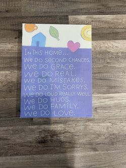 Canvas Picture With Fun Saying 