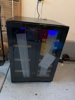 24 Inch Dual Zone Wine and Beverage Refrigerator, Beverage Cooler Fridge with Glass Door, Built-In Cooler with Powerful and Quite Cool System/18 Bottl