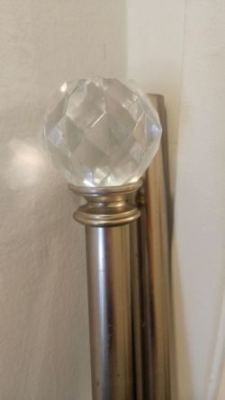 Curtain Rod with Crystal Ball Finial